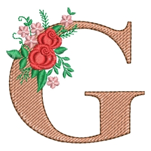 Floral Alphabet Letter  (Quick Stitch)