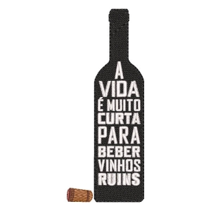 Matriz de bordado Mensagem de Vinho