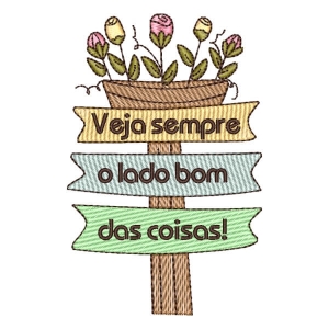 Frase Veja Sempre o Lado Bom (Pontos Leves)