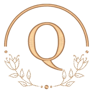 Alfabeto em Moldura Letra Q