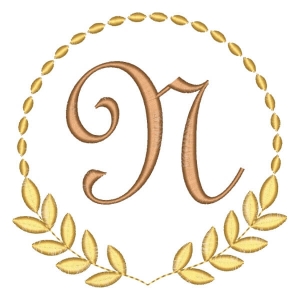 Alfabeto em Moldura Letra N