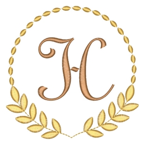 Alfabeto em Moldura Letra H