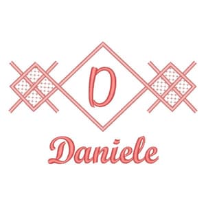 Monograma com Nome Letra D