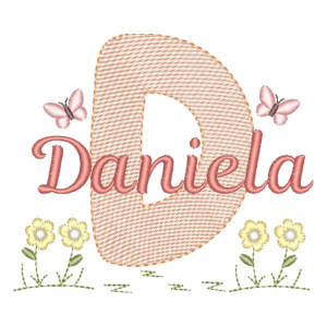 Alfabeto no Jardim com Nome Letra D (Pontos Leves)