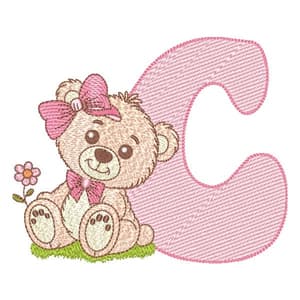 Letra C Alfabeto Ursinha (Pontos Leves)
