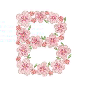 Letra B Floral (Pontos Leves)