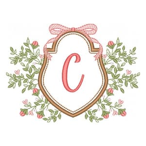 Moldura Floral Letra C (Aplique)