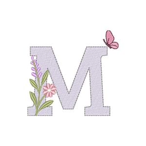 Letra M Alfabeto Delicado (Pontos Leves)