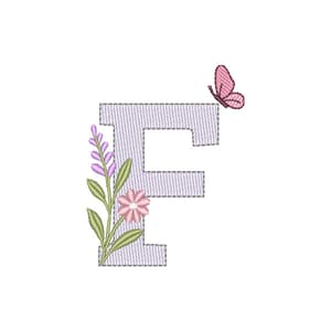 Letra F Alfabeto Delicado (Pontos Leves)