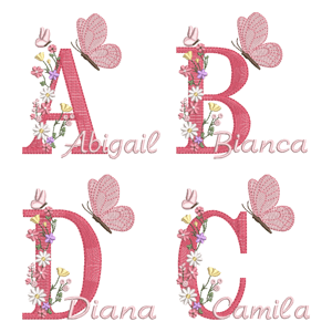 Alfabeto Flores e Borboletas