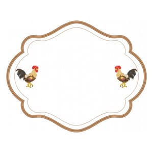 Moldura Sousplat Galo (Aplique)