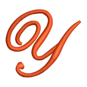 Matriz de bordado Edwardian script Y maiusculo Matriz de bordado Edwardian script Y maiusculo