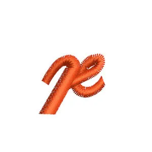 Matriz de bordado Edwardian script r minusculo Matriz de bordado Edwardian script r minusculo