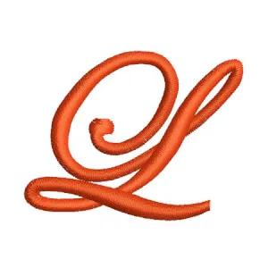 Matriz de bordado Edwardian script l maiusculo Matriz de bordado Edwardian script l maiusculo