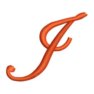 Matriz de bordado Edwardian script J maiusculo Matriz de bordado Edwardian script J maiusculo
