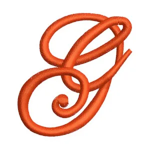 Matriz de bordado Edwardian script G maiusculo Matriz de bordado Edwardian script G maiusculo