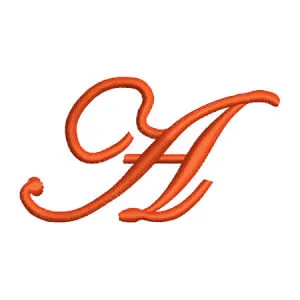 Matriz de bordado Edwardian script A maiusculo Matriz de bordado Edwardian script A maiusculo