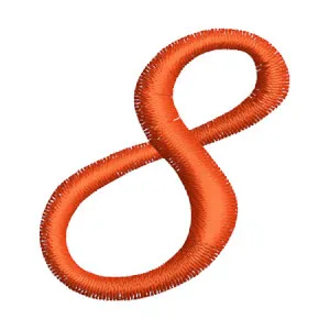 Matriz de bordado Edwardian script 8 Matriz de bordado Edwardian script 8