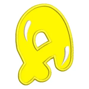 Matriz de bordado Letra A Boomb (Aplique) Matriz de bordado Letra A Boomb (Aplique)