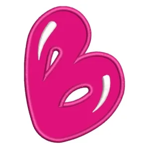Matriz de bordado Letra B Boomb (Aplique) Matriz de bordado Letra B Boomb (Aplique)