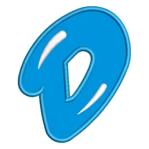 Matriz de bordado Letra D Boomb (Aplique) Matriz de bordado Letra D Boomb (Aplique)