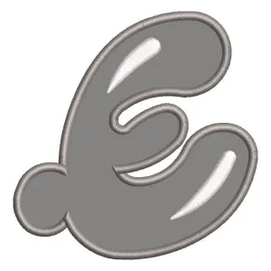 Matriz de bordado Letra E Boomb (Aplique) Matriz de bordado Letra E Boomb (Aplique)