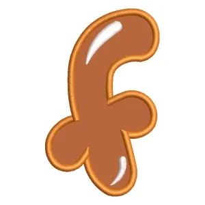 Matriz de bordado Letra F Boomb (Aplique) Matriz de bordado Letra F Boomb (Aplique)