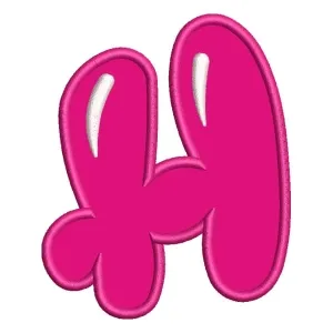 Matriz de bordado Letra H Boomb (Aplique) Matriz de bordado Letra H Boomb (Aplique)