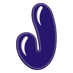 Matriz de bordado Letra J Boomb (Aplique) Matriz de bordado Letra J Boomb (Aplique)