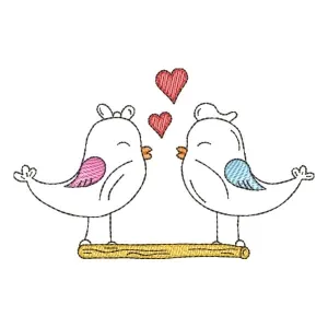 Matriz de bordado Passarinho Cute (Pontos Leves) Matriz de bordado Passarinho Cute (Pontos Leves)