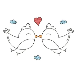 Matriz de bordado Passarinhos Cute (Pontos Leves) Matriz de bordado Passarinhos Cute (Pontos Leves)