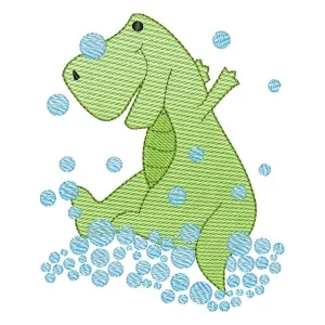 Matriz de bordado Dino Hora do Banho (Pontos Leves) Matriz de bordado Dino Hora do Banho (Pontos Leves)