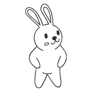 Matriz de bordado Coelhinho em Contorno Matriz de bordado Coelhinho em Contorno