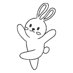 Matriz de bordado Coelhinho em Contorno Matriz de bordado Coelhinho em Contorno