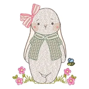 Matriz de bordado Amiga Coelha Matriz de bordado Amiga Coelha