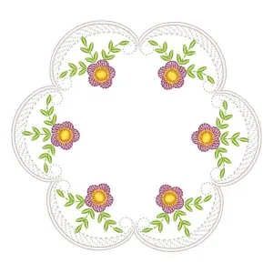 Matriz de bordado Centro de Mesa Floral Matriz de bordado Centro de Mesa Floral