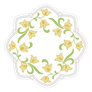 Matriz de bordado Centro de Mesa Floral Matriz de bordado Centro de Mesa Floral