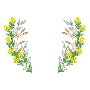 Matriz de bordado Moldura Floral Matriz de bordado Moldura Floral