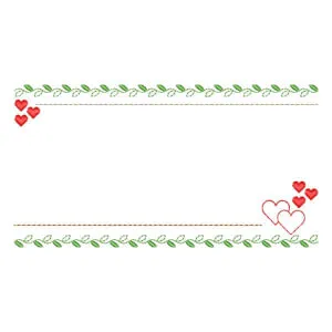 Matriz de bordado Corações Moldura Matriz de bordado Corações Moldura