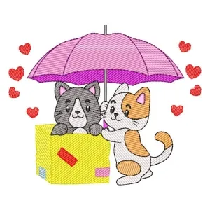 Matriz de bordado Gatinhos em Caixa (Pontos Leves) Matriz de bordado Gatinhos em Caixa (Pontos Leves)