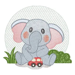 Matriz de bordado Elefante Cute (Pontos Leves) Matriz de bordado Elefante Cute (Pontos Leves)