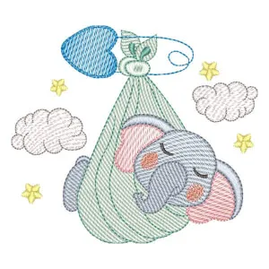 Matriz de bordado Elefante Cute (Pontos Leves) Matriz de bordado Elefante Cute (Pontos Leves)