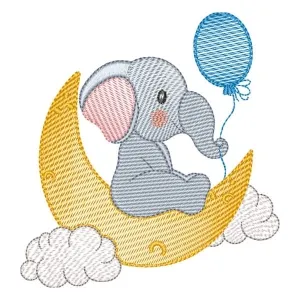 Matriz de bordado Elefante Cute (Pontos Leves) Matriz de bordado Elefante Cute (Pontos Leves)
