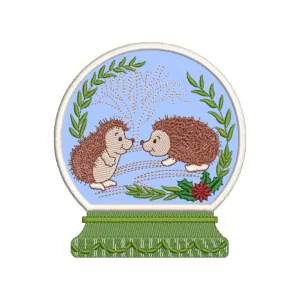 Matriz de bordado Ouriços no Globo de Neve (Aplique) Matriz de bordado Ouriços no Globo de Neve (Aplique)