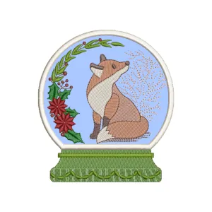 Matriz de bordado Raposa no Globo de Neve (Aplique) Matriz de bordado Raposa no Globo de Neve (Aplique)