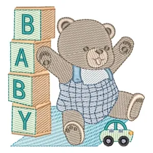 Matriz de bordado Ursinho Brincando Matriz de bordado Ursinho Brincando