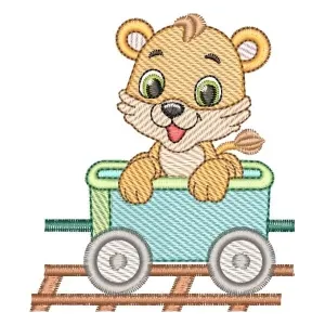 Matriz de bordado Leoa no Trem (Pontos Leves) Matriz de bordado Leoa no Trem (Pontos Leves)