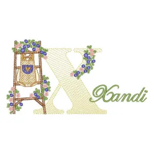 Matriz de bordado Monograma com Nome Letra X Matriz de bordado Monograma com Nome Letra X