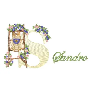 Matriz de bordado Monograma com Nome Letra S Matriz de bordado Monograma com Nome Letra S