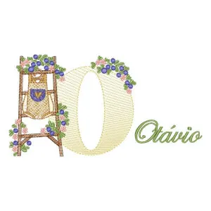 Matriz de bordado Monograma com Nome Letra O Matriz de bordado Monograma com Nome Letra O